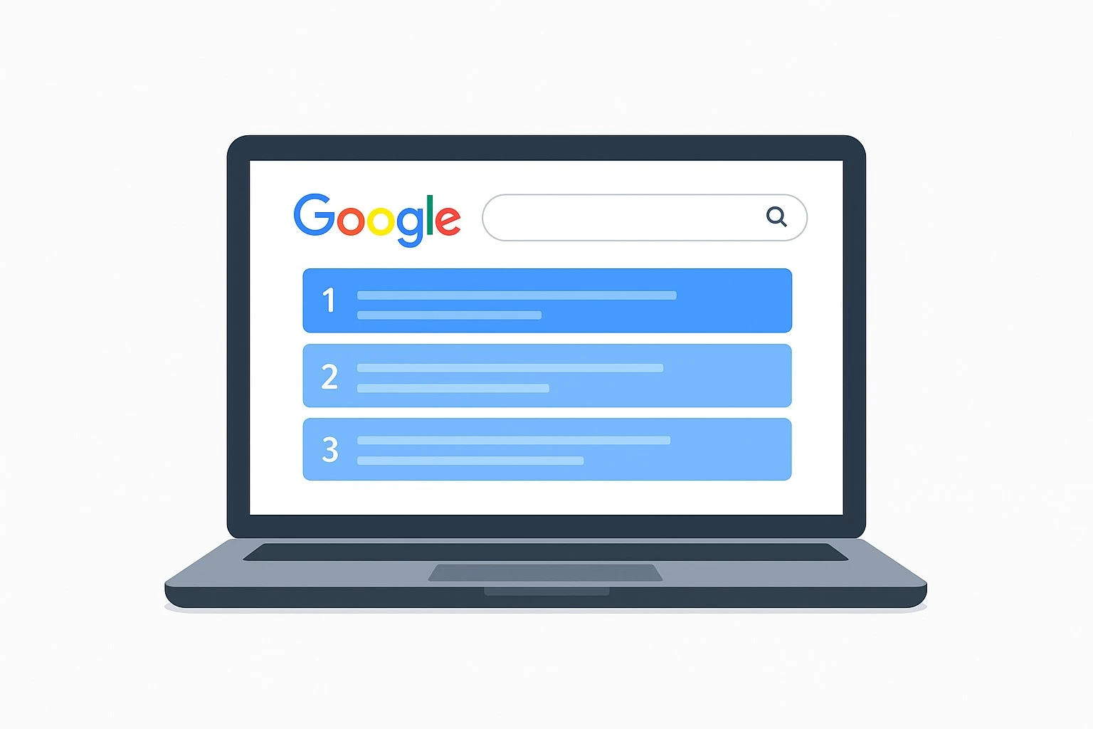 A magnifying glass over a computer screen showing website code, representing SEO analysis.